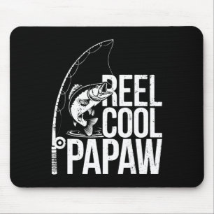 Tapis De Souris Reel Cool Papaw Chemise Hommes Papa Pères Pêcheurs