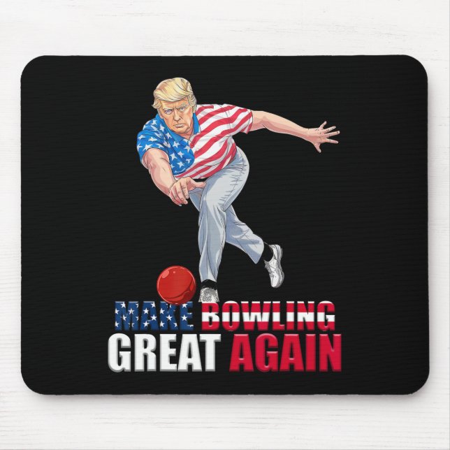 Tapis De Souris Refaire le Bowling Grande Encore Drôle Trump Bowli (Devant)