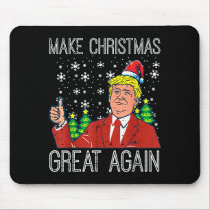Tapis De Souris Refaire Noël plus grand encore Drôle Cool Trump Ho