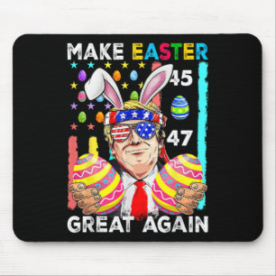 Tapis De Souris Refaire Pâques Grande Encore Drôle de Lapin Trump