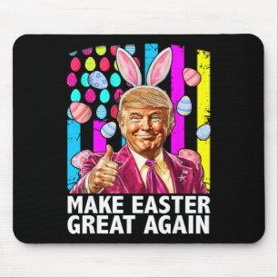 Tapis De Souris Refaire Pâques Grande Encore Drôle de Lapin Trump