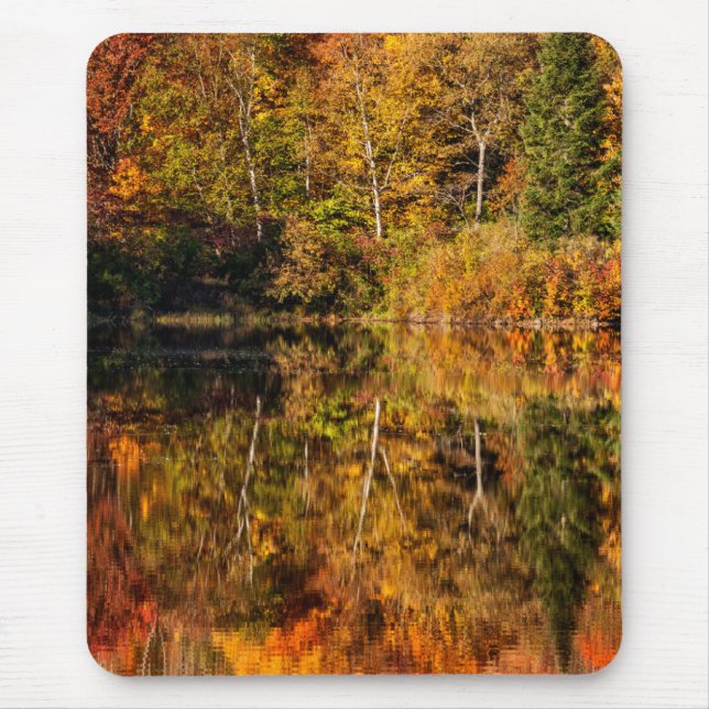 Tapis De Souris Reflet d'automne sur l'étang Coffin (Devant)