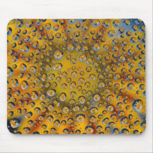 Tapis De Souris reflet de goutte de rosée de fleur, Crescent City,