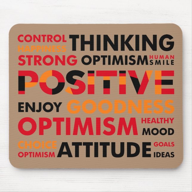 Tapis De Souris Réflexion positive et attitude (Devant)