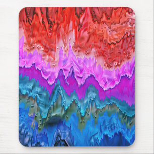 Tapis De Souris "Réflexion rayonnante" Art Abstrait coloré