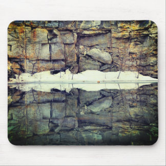Tapis De Souris Réflexion sur le mur de carrière de Granite Rock #