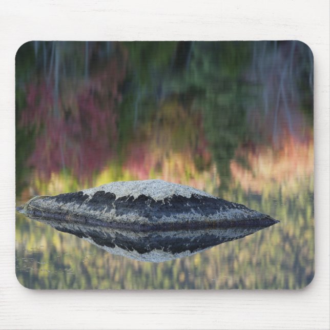 Tapis De Souris Réflexion sur les roches et les arbres, Lily Pond, (Devant)
