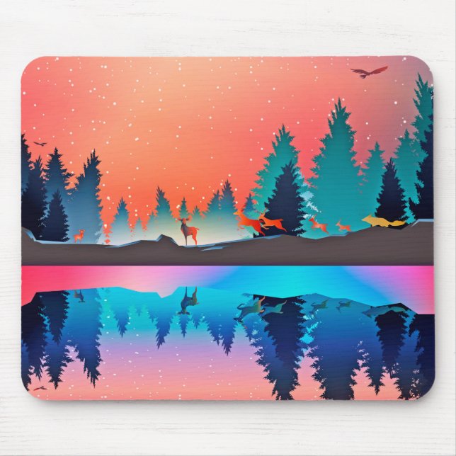 Tapis De Souris Réflexions de la nature (Devant)