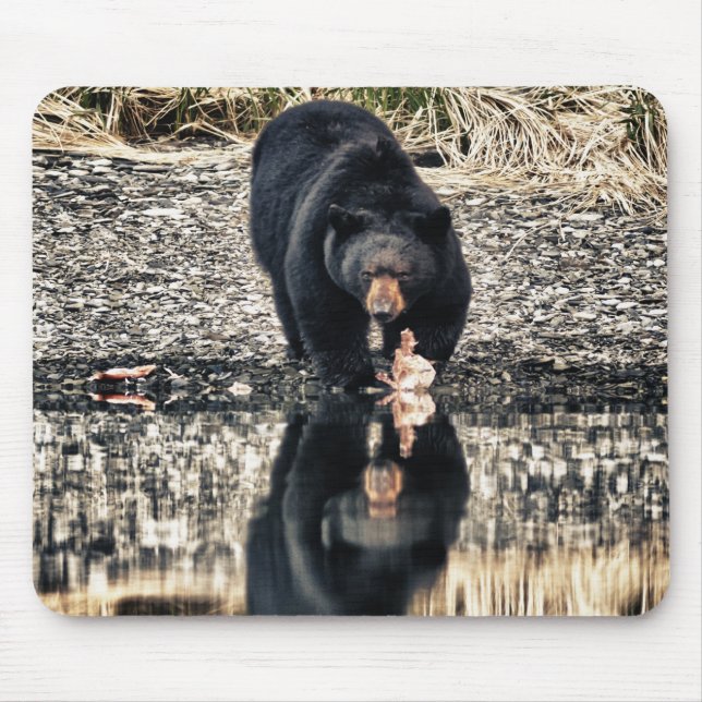 Tapis De Souris Réflexions de l'ours noir (Devant)