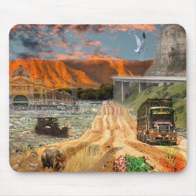 Tapis De Souris RÉFLEXIONS de voie d'once Oodnadatta (Devant)