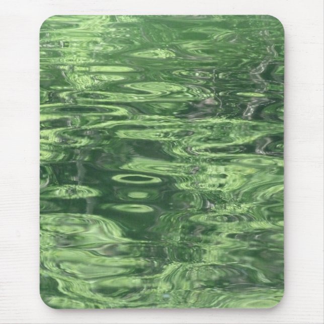 Tapis De Souris Réflexions d'étang en vert (Devant)