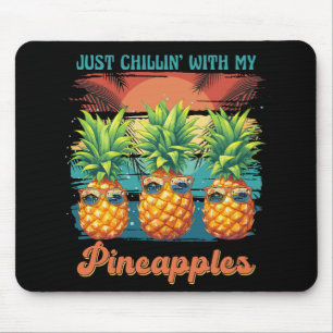 Tapis De Souris Refroidissement avec mes ananas Lunettes de soleil