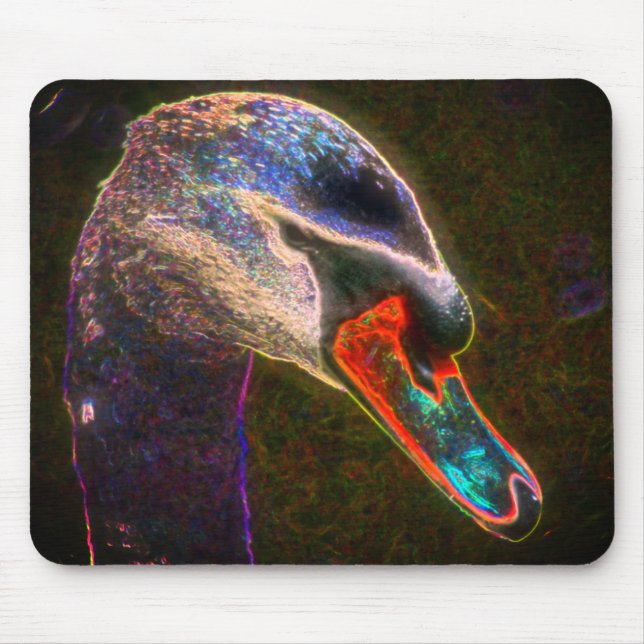Tapis De Souris Regal Swan Abstrait Nature Art (Devant)