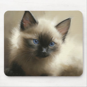 Tapis De Souris Regard D'Innocence Siamese Kitten Portrait