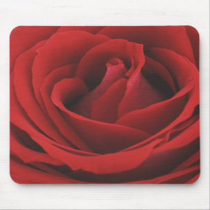 Tapis De Souris Regardez d'un rose rouge riche Mousepad de velours