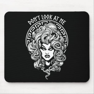 Tapis De Souris Regardez-moi Drôle Feministe Halloween Goth Medusa