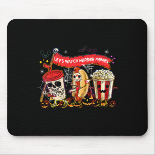Tapis De Souris Regardons les films d'horreur Halloween Fun Ghost
