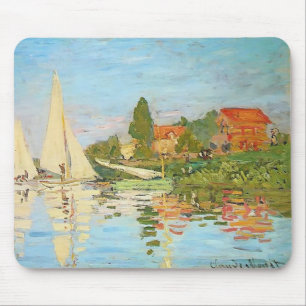 Tapis De Souris Régate à Argenteuil par Claude Monet