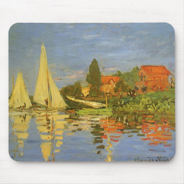 Tapis De Souris Regatta à Argenteuil par Claude Monet (Devant)