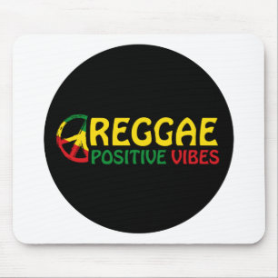 Tapis De Souris Reggae Musique avec des vibes positives et drapeau