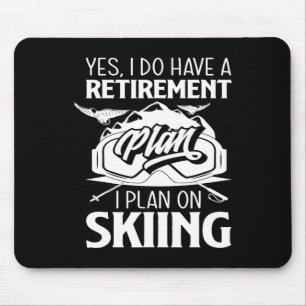 Tapis De Souris Régime de retraite Ski Retraite Ski Retraite Ski R