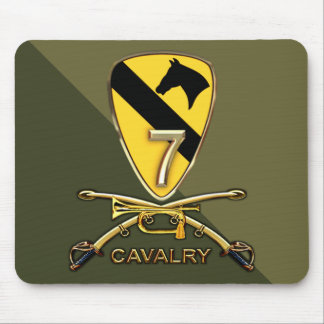 Tapis De Souris Régiment de cavalerie d'US.Army 7ème