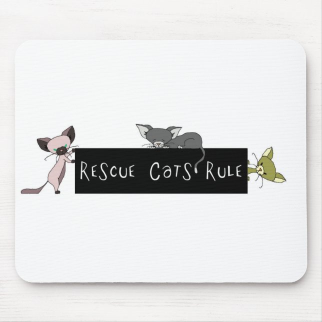 Tapis De Souris Règle de chats de délivrance ! (Devant)