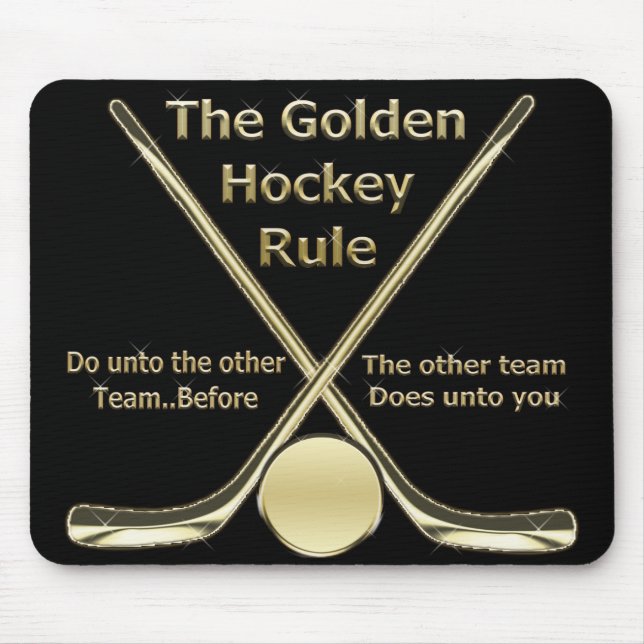 Tapis De Souris Règle d'or Mousepad d'hockey (Devant)