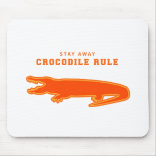 Tapis De Souris Règle du crocodile (orange)