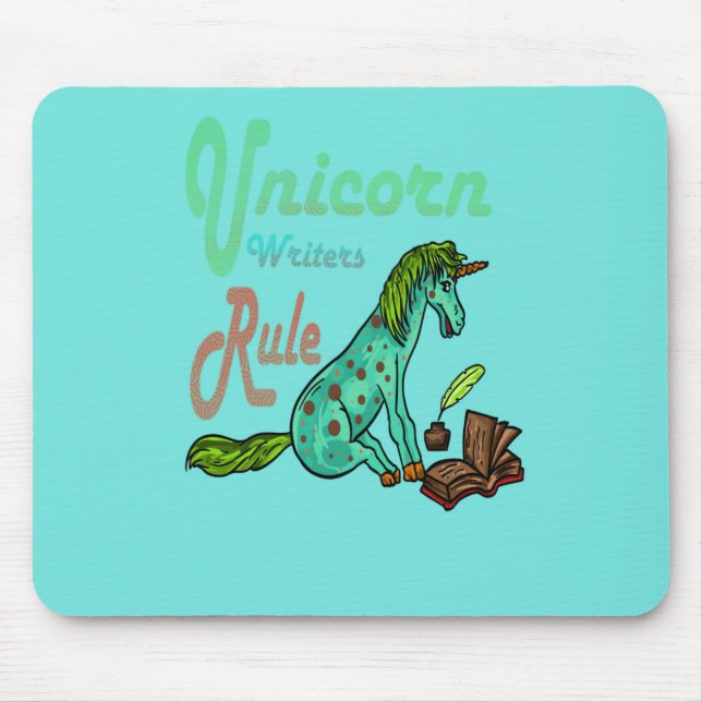 Tapis De Souris Règle Unicorn Writers (Devant)