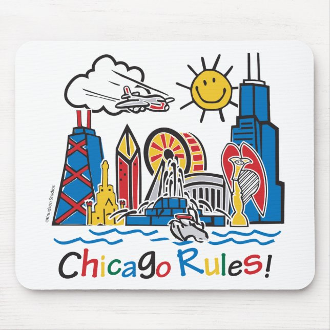 Tapis De Souris Règles de Chicago (Devant)