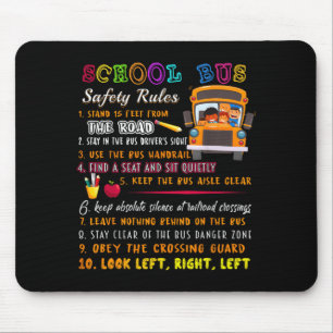 Tapis De Souris Règles de sécurité du bus scolaire