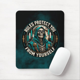 Tapis De Souris Règles Vous Protègent De Vous-Même Reaper Fumée Sa