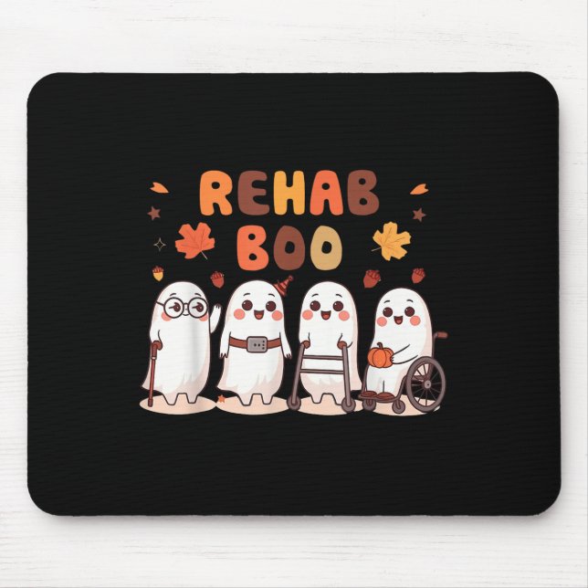 Tapis De Souris Rehab Boo Halloween Fun Ghost Physical Therapy Ot  (Devant)