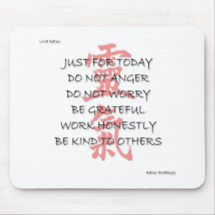 TAPIS DE SOURIS REIKI PRICIPLES EN ANGLAIS À VOS BOUTS DU DOIGT !