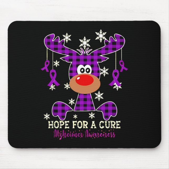 Tapis De Souris Reindeer Hope For Cure Heimerheimer Awareness (Devant)
