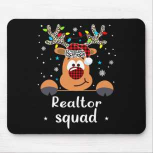 Tapis De Souris Reindeer Realtor Squad école de Noël correspondant