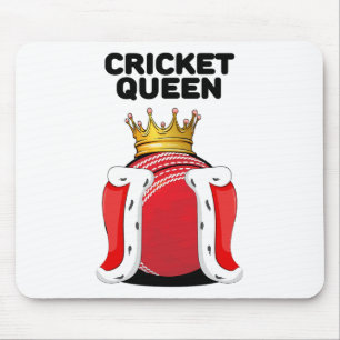 Tapis De Souris Reine de cricket Cricket Féminin Filles Joueuse de