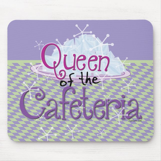 Tapis De Souris Reine de la Cafétéria - Dame de Cantine (Devant)