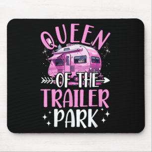 Tapis De Souris Reine de Trailer Park Drôle Camping Rose Remorque