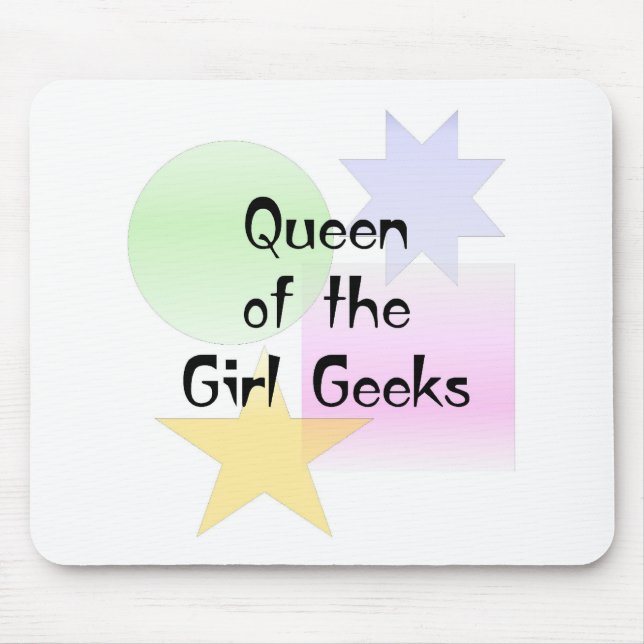 Tapis De Souris Reine du geeks de fille (Devant)