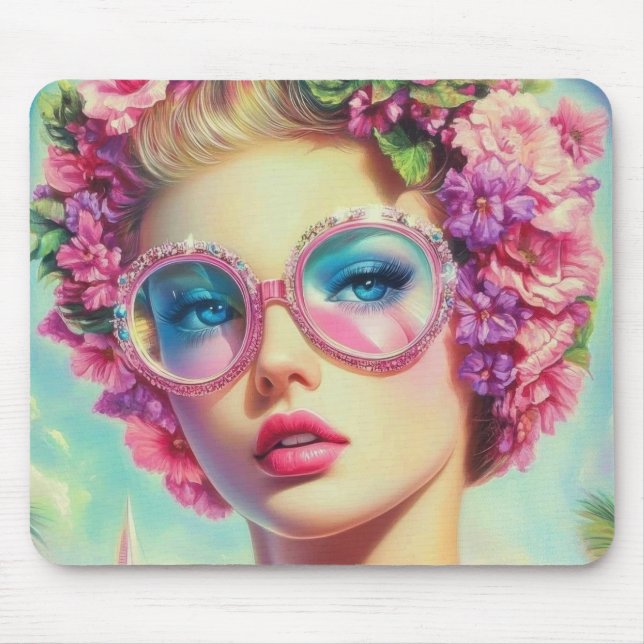 Tapis De Souris Reine glamour tropicale (Devant)