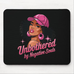 Tapis De Souris Reine noire Afro American Motivational Sans souci
