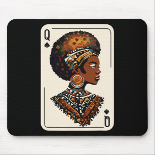 Tapis De Souris Reine noire afro drogue fière mélanine afro-améric