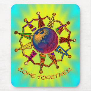 Tapis De Souris Rejoindre les gens   yellocyanlila brillance
