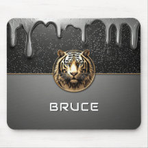Relief de Tigre Doré avec Texture Métallique 🐯