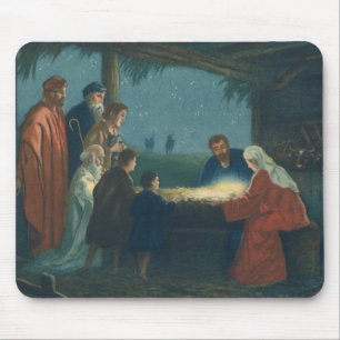 Tapis De Souris Religion vintage, Adoration des bergers