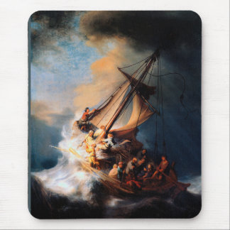 Tapis De Souris Rembrandt - La tempête de la mer de Galilée