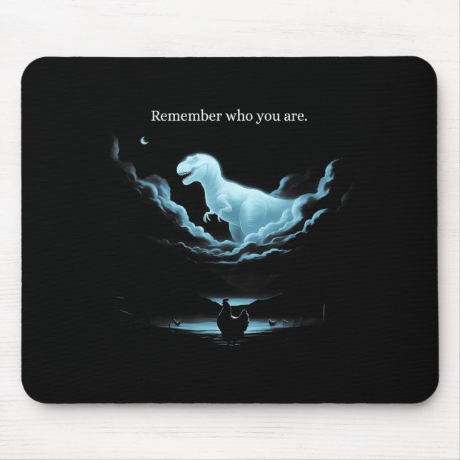 Tapis De Souris Remember Who Are You Dinosaur Chicken Meme Evoluti (Devant)