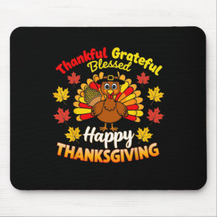 Tapis De Souris Remerciements Heureux Béni La Turquie Gobble Heure